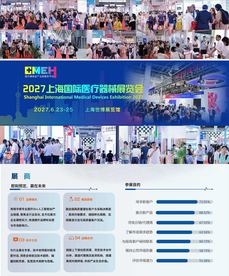 2027上海国际医疗器械展览会：医疗人工智能全产业链展区